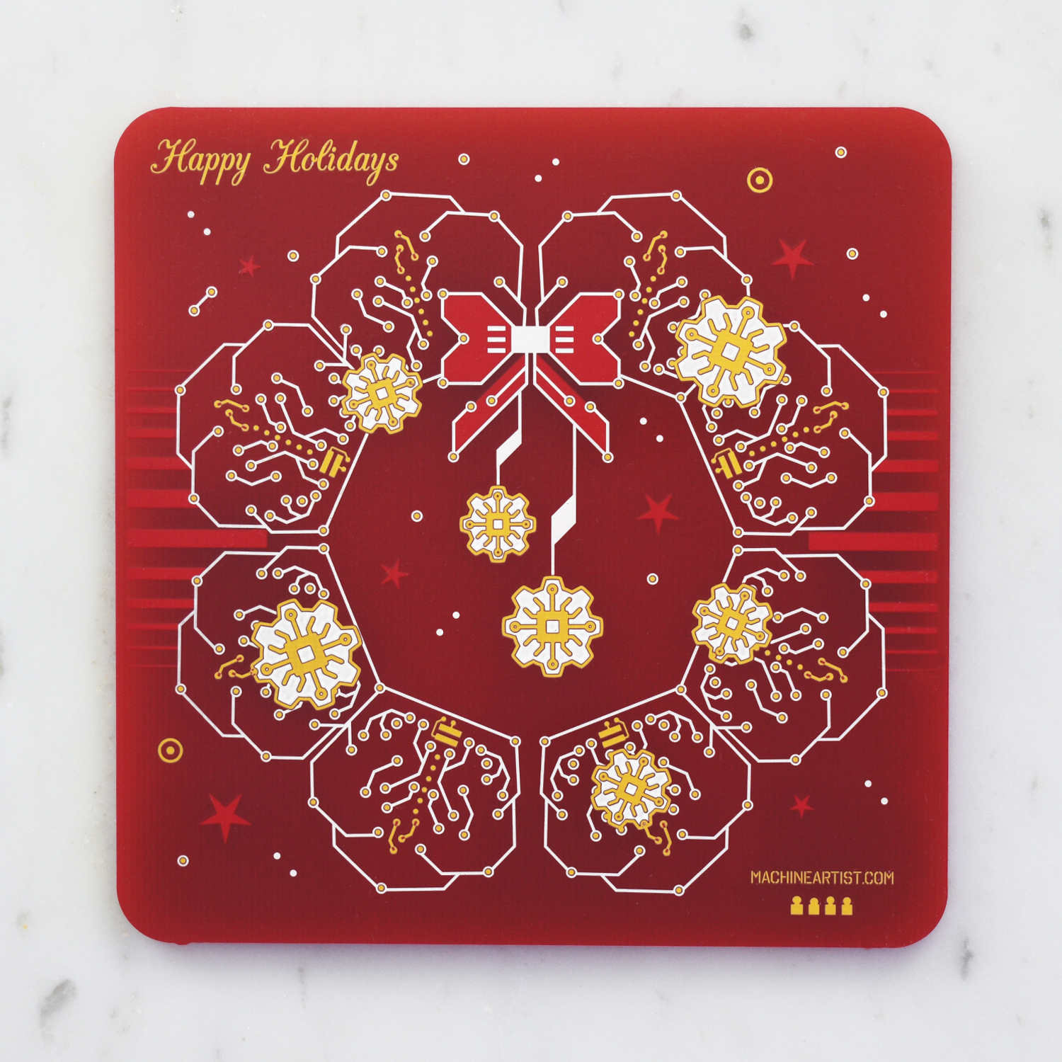 PCB Coasters Christmas